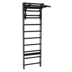 Fit Ladder Fitladder Kombo Bar - Ahşap Barfiks Barı, Isveç Merdiveni, Egzersiz Barı, Skolyoz Duvar Barı (Siyah)