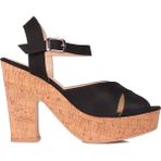 Fitbas 111092 008 Siyah Süet Kadın Platform Ayakkabı