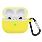 FitCase AirPods 3. Nesil Lansman Silikon Kılıf Sarı