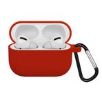 FitCase AirPods Pro 1. Nesil Lansman Silikon Kılıf Kırmızı