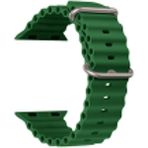 FitCase Apple Watch 42/44/45/49 mm Uyumlu Ocean Silikon Kordon Koyu Yeşil