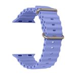 FitCase Apple Watch 42/44/45/49 mm Uyumlu Ocean Silikon Kordon Lila