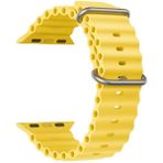 FitCase Apple Watch 42/44/45/49 mm Uyumlu Ocean Silikon Kordon Sarı