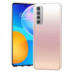 Fitcase Huawei P Smart 2021 Kamera Korumalı Silikon Şeffaf Arka Kapak Kılıf