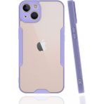 FITCASE iPhone 13 Kılıf Platin Matte Silikon Arka Kapak Lila