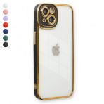 Fitcase iPhone 14 Lazer Lens Kamera Çerçeveli Kapak Kılıf