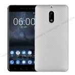 FitCase Nokia 6 Carbon Desen Silver Arka Kapak