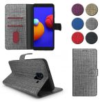 Fitcase Samsung Galaxy A6 A600 Kılıf Fabric Kapaklı Cüzdanlı