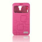 Fitcase Samsung S4 (I9500) Yan Kapaklı Pembe Kılıf