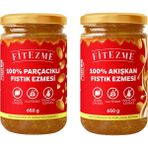 Fitezme 2'li Fıstık Ezmesi Parçacıklı 650g - 650 gr