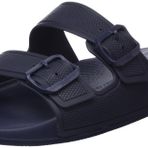 Fitflop Erkek Iqushion ayarlanabilir kaydırak, iki çubuklu kayar sandalet, Deniz Mavisi, 41 EU