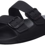Fitflop Erkek Iqushion ayarlanabilir kaydırak, iki çubuklu kayar sandalet, Siyah, 44 EU