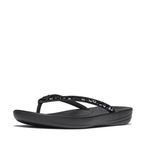 Fitflop Kadın Iqushion Multi-crystal Ergonomik Parmak Arası Terlik, siyah, 40 EU