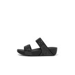 Fitflop Kadın / Kız Terlik ET3-339 LULU Glitter Slides Black Glitter