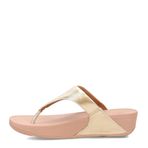 Fitflop Kadın Lulu Parmak Arası Deri Parmak Arası Terlik, Platin, 36 EU