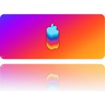 Fitgame 70X30 Xl Apple 3mm Kauçuk Kaymaz Taban Oyuncu Gaming Mouse Pad - Renkli