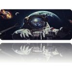 Fitgame 70X30 Xl Astronot Kedi 3mm Kaymaz Kauçuk Taban Oyuncu Gaming Mouse Pad - Renkli