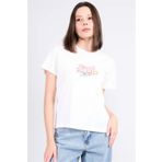 FİTHİT Çetinkaya Fithit 8493 Bisiklet Yaka 30/1 Compact Penye Süprem Baskılı T-shirt Krem