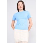 FİTHİT Çetinkaya Fithit 8501 Bisiklet Yaka 30/1 Likralı Süprem T-shirt Açık Mavi