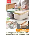 Fithome 10 Litre Büyük Boy Kuru Gıda Tahıl Mama Saklama Kabı 1 Adet