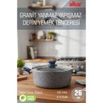 Fithome 26 cm Bio Granit Derin Tencere – Yanmaz Yapışmaz, Pfoa Free, Yüksek Isıya Dayanıklı