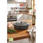 FİTHOME 28 CM Döküm Fırına Girebilir Granit Yanmaz Yapışmaz Çok Amaçlı Pilav Tenceresi