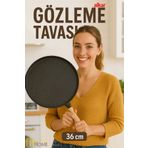 FİTHOME 36 Cm Döküm Gözleme Tavası Sapı Çıkıp Fırında Kullanılabilir Döküm Gözleme Krep Tavası