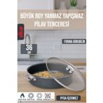 FİTHOME Sanayi Tipi Granit Döküm Büyük Boy İşyeri Lokanta Fırına Girebilir Pilav Tenceresi 34-36-38-40 CM