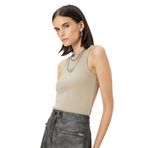 Fitilli Atlet Halter Yaka Slim Fit Pamuklu