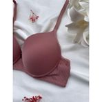 Fitilli Basic Destekli Push Up Sütyen - 90B - Gül Kurusu