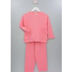Fitilli Cepli Pembe Kız Çocuk Pijama Takımı