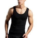 Fitilli erkek atleti, elastik pamuk, dar kalıp, yazlık atlet, pamuklu yelek, antrenman, spor, erkekler için büyük beden atlet, Z01 siyah, 3XL, Z01 Siyah, 3XL