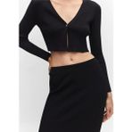 Fitilli Midi Boy Etek - 000-Siyah