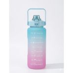 Fitmart 2 Lt Motivasyonel Sporcu Su Matarası Su Şişesi Bpa Free - Mavi - Pembe