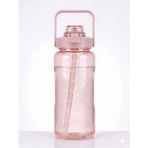 Fitmart 2 Lt Motivasyonel Sporcu Su Matarası Su Şişesi Bpa Free - Şeffaf - Pembe