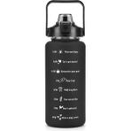 Fitmart 2 Lt Motivasyonel Sporcu Su Matarası Su Şişesi Bpa Free - Siyah