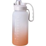 Fitmart Gri 2 Litre Yüksek Kapasite Tritan Su Şişesi Motivasyonlu Suluk BPA İçermez