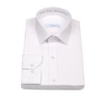 Fitmens Erkek Slim Fit Uzun Kol Ömür Boyu Yakandayım Nakışlı Hediye Kutulu Gömlek - Beyaz FS-001376
