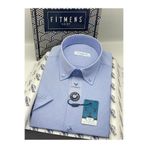 Fitmens Klasik Kısa Kol Cepsiz Yaka Düğmeli Armüllü Hediye Kutulu Erkek Gömlek FS-004575 - Mavi