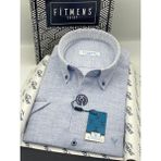 Fitmens Klasik Kısa Kol Yaka Düğmeli Cepsiz Hediye Kutulu Erkek Gömlek FS-004562 - Mavi - XL