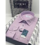 Fitmens Klasik Uzun Kol Cepsiz Keten Yaka Alttan Düğmeli Hediye Kutulu Erkek Gömlek FS-003686 - Lila - XL