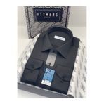 Fitmens Klasik Uzun Kol Cepsiz Likralı Rahat Kumaş Erkek Gömlek FS-004517 - Siyah