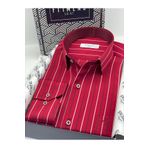 Fitmens Klasik Uzun Kol Premium Çizgili Hediye Kutulu Erkek Gömlek Fs-003272 - Bordo