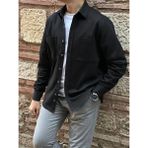 Fitmens Oversize Gabardin Pamuklu Hediye Kutulu Erkek Ceket Gömlek FS-003868 - Siyah - XL