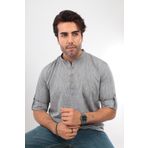 Fitmens Slim Fit Uzun Kol Hakim Yaka Yarım Patlı Hediye Kutulu Erkek Gömlek - Siyah FS-003687