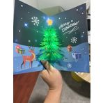FITMITE Noel Kartları, Müzikal Noel Ağacı 3D Işıklı Pop Up Kart, Noel Kartı Tebrik Kartları Kadınlar Erkekler Anne Baba Kız Arkadaşlar Çocuklar için Noel Hediyeleri