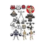 Fitnes Gym Halter Sticker Set 13 Parça Telefon, Tablet, Defter, Laptop Sticker