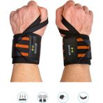Fitness Ağırlık Bilekliği - Crossfit Wraps - Pro Spor Bileklik - Turuncu - Standart