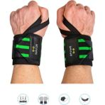 Fitness Ağırlık Bilekliği - Crossfit Wraps - Pro Spor Bileklik - Yeşil - Standart