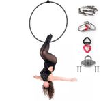 Fitness Hula Hoops, Yetişkinler için Paslanmaz Çelik Lyra Hoop, Standart Akrobatik Fitness Hava Kasnağı Seti, Ağır Hizmet Spor Salonu Ev Yoga Halka Halka Dans Kilo Kaybı için, 85 cm-2,5 cm